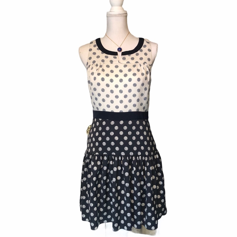 J. CREW - WOMENS GORGEOUS NAVY/WHITE DRESS SIZE 4